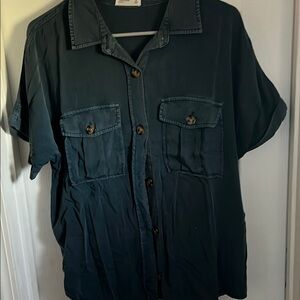 Maurices Black Button Down Shirt Soft Fabric